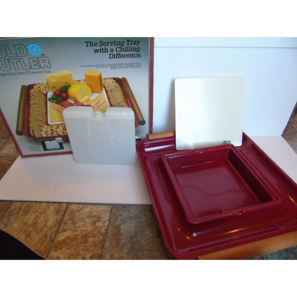 Vintage 1981 Cold Butler Refrigerating Hors d 'Oeuvres Tray Glacierware Franco - Picture 9 of 9